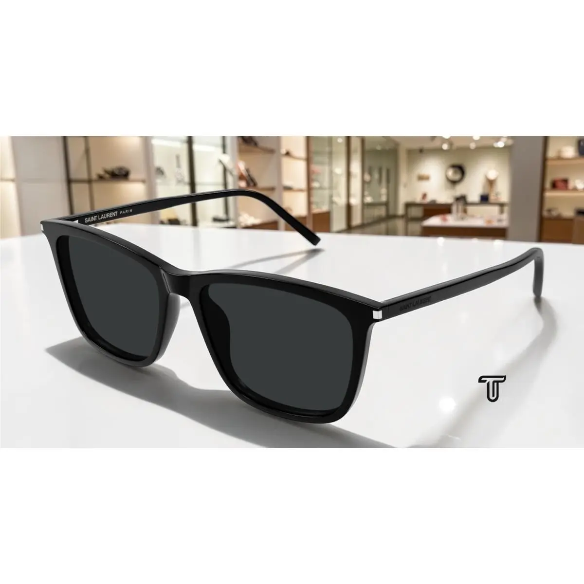 Saint Laurent SL 851 001 Black Black 56 mm Men`s Sunglasses by Yves Saint Laurent