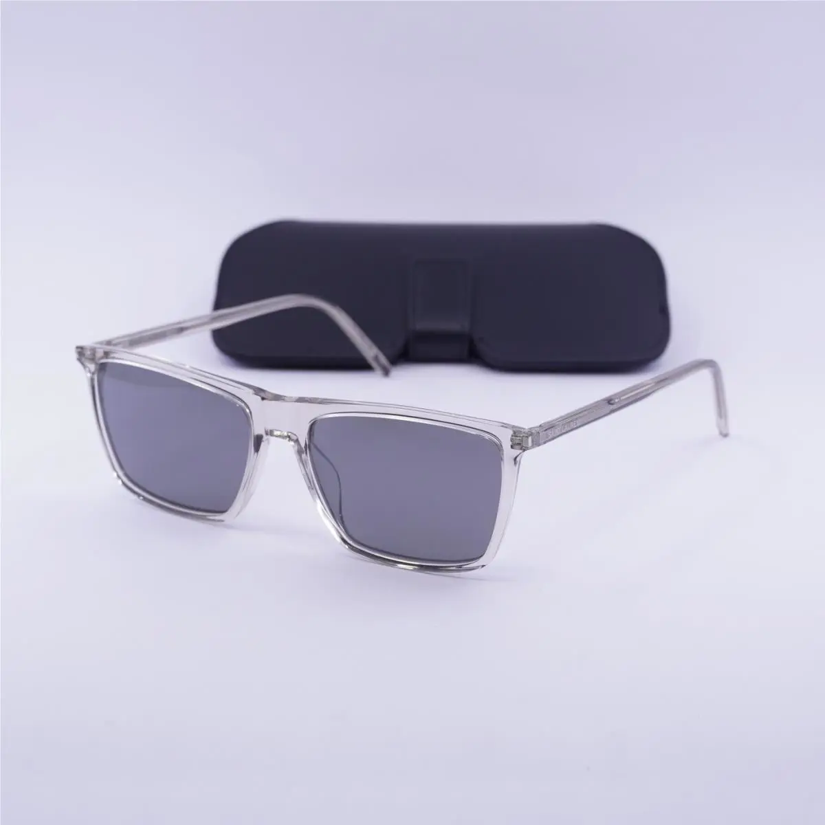 Saint Laurent SL668 003 Transparent Beige/silver Mirror 56-17-145 Sunglasses