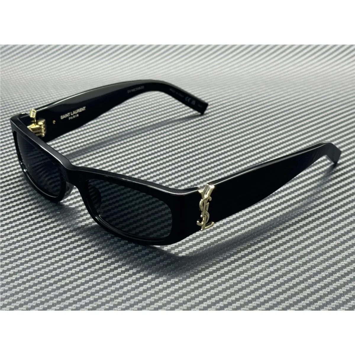 Saint Laurent SL M152 001 Black Gold Grey Women`s 55 mm Sunglasses