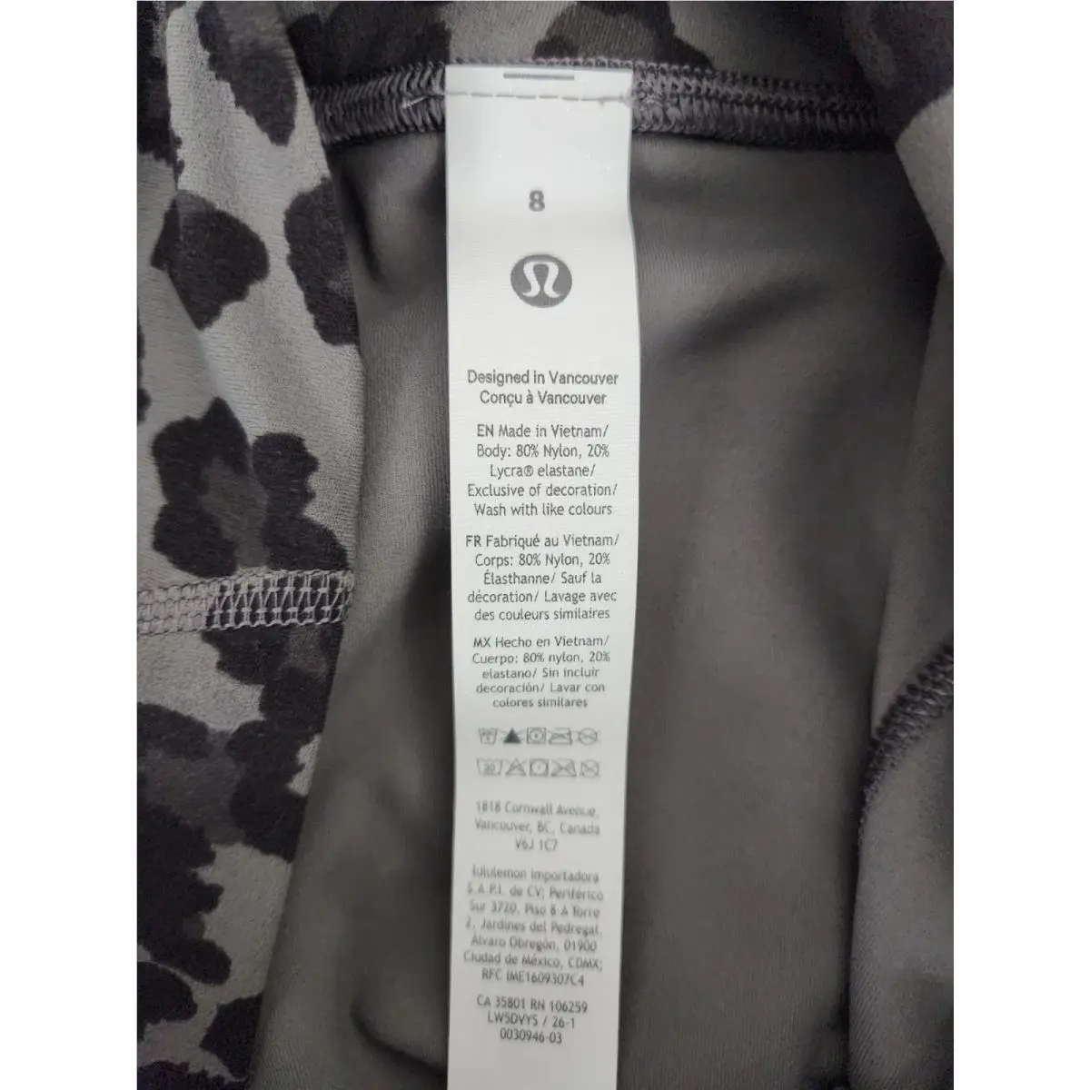 Lululemon clothing - True leopard black multi 6