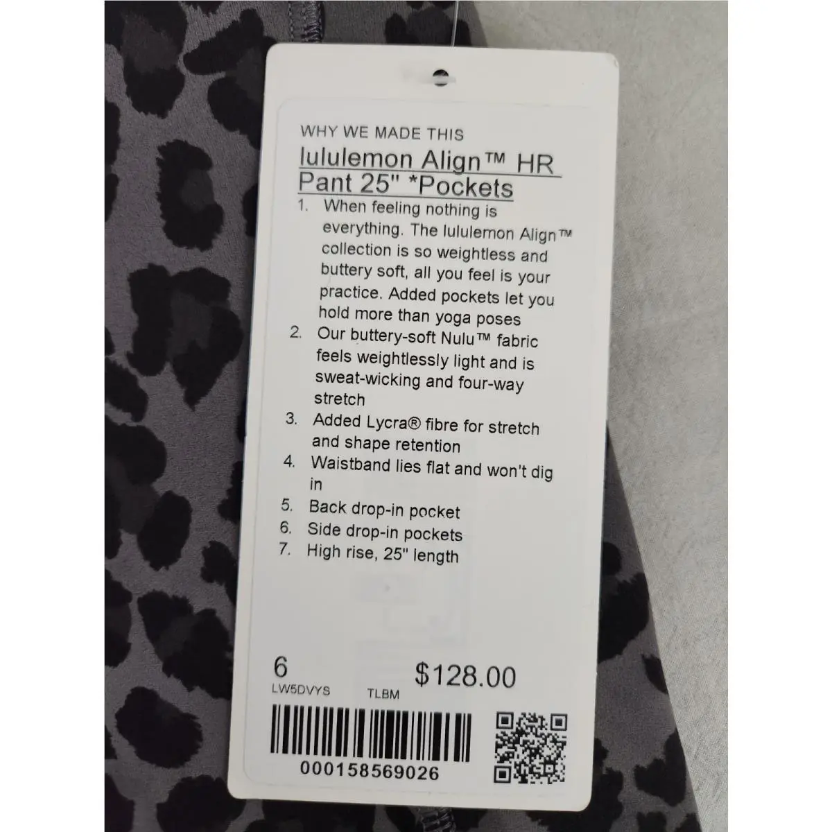 Lululemon clothing - True leopard black multi 2