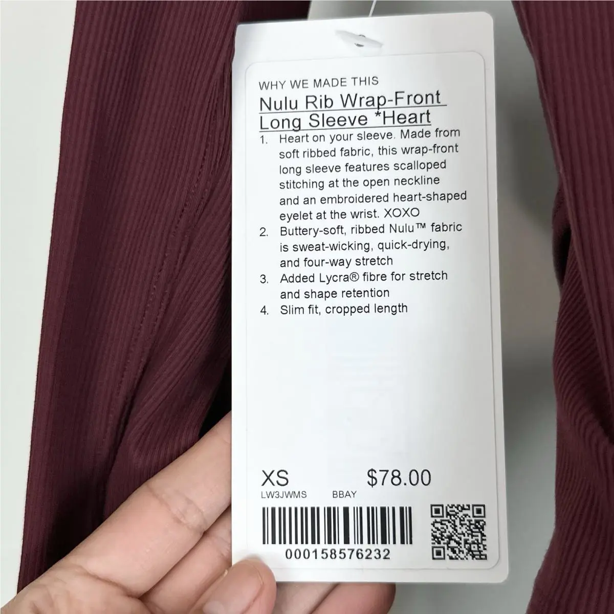 Lululemon clothing - Burgundy Bay 5