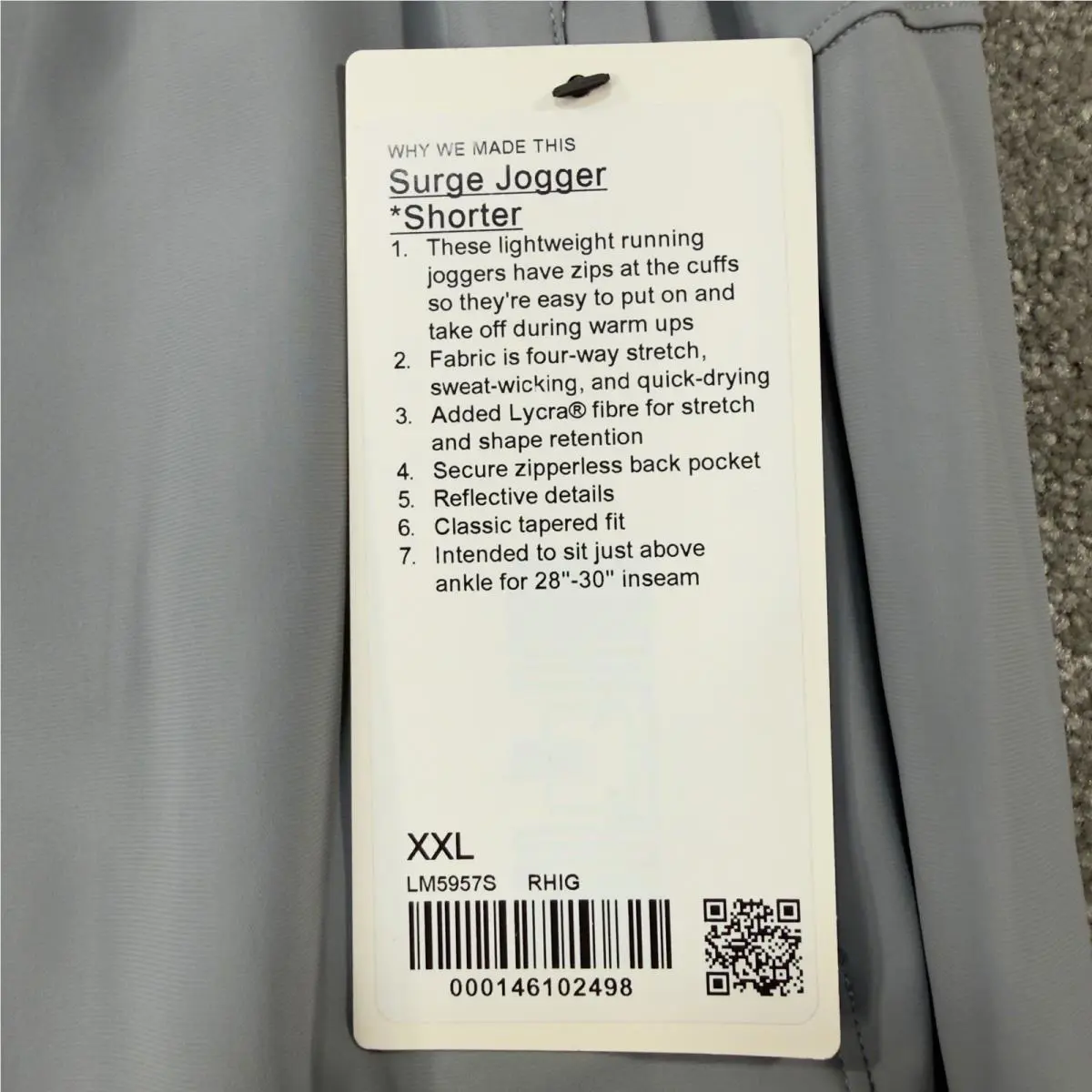 Lululemon clothing - Surge Jogger Shorter - Surge Jogger Shorter - Gray 0