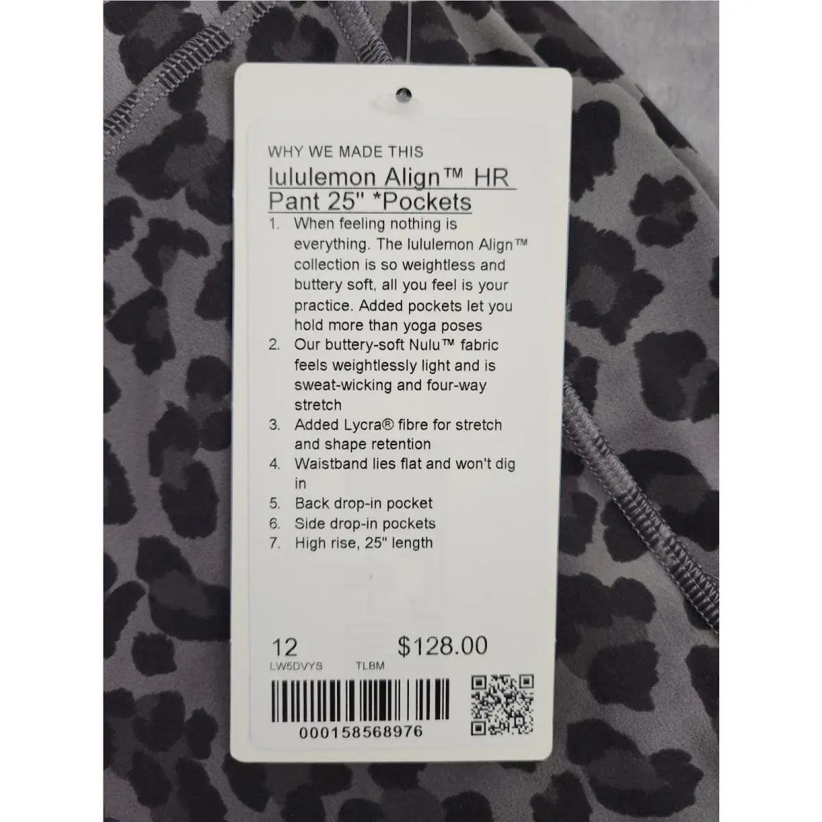 Lululemon clothing - True leopard black multi 2