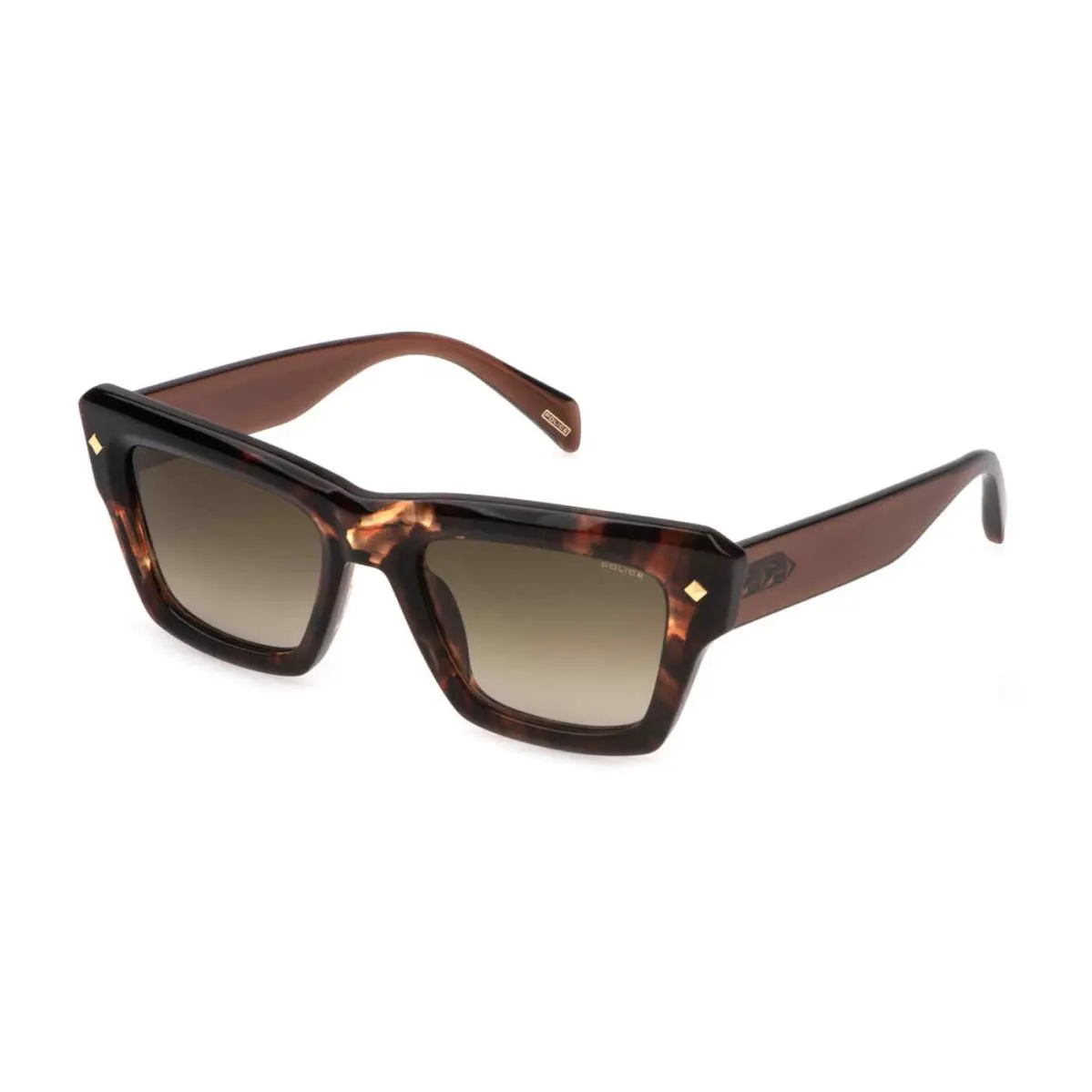 Police SPLP48M Sunglasses 02AD Shiny Light Havana 52mm Unisex