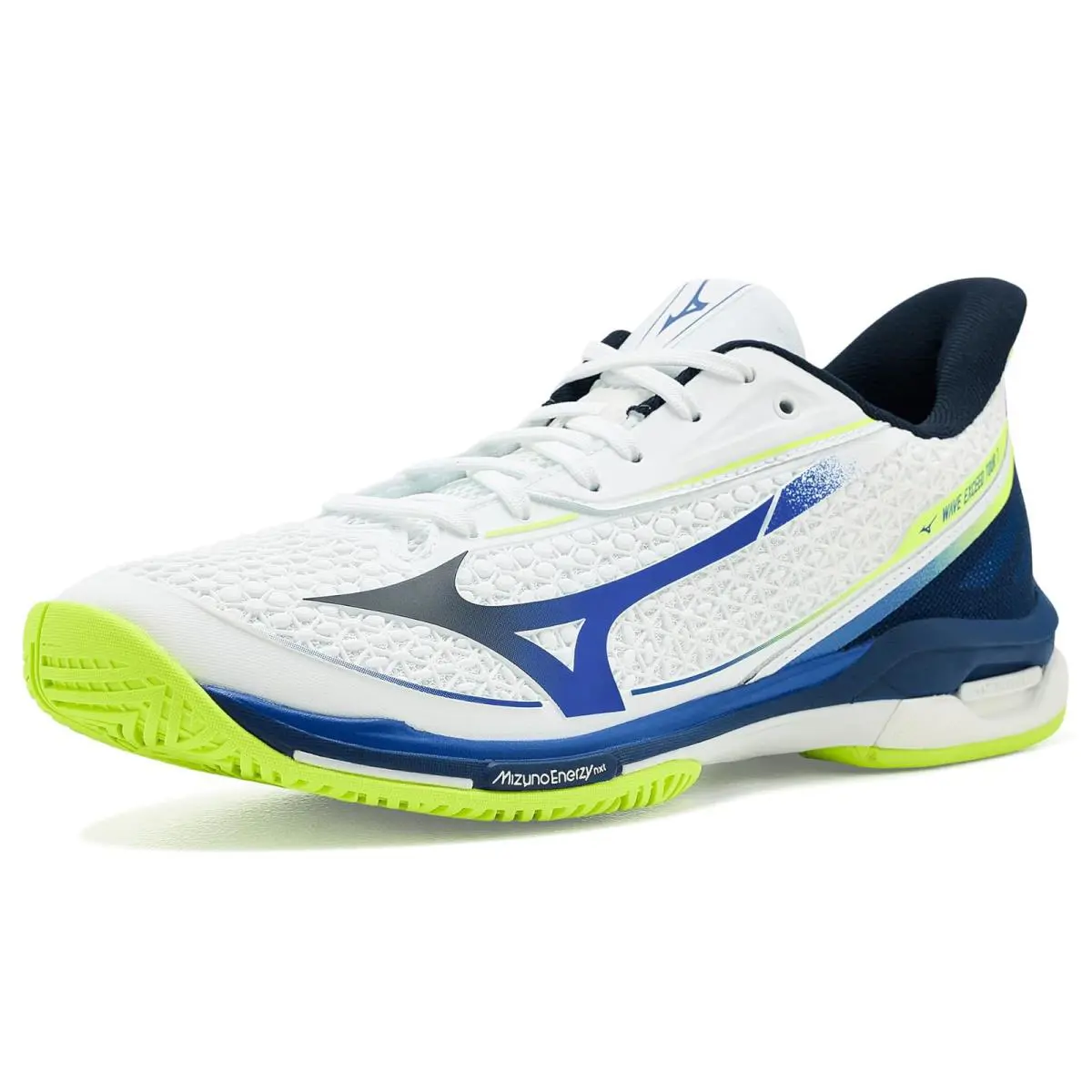 Man`s Sneakers Athletic Shoes Mizuno Wave Exceed Tour 7 AC - White/Dazzling Blue