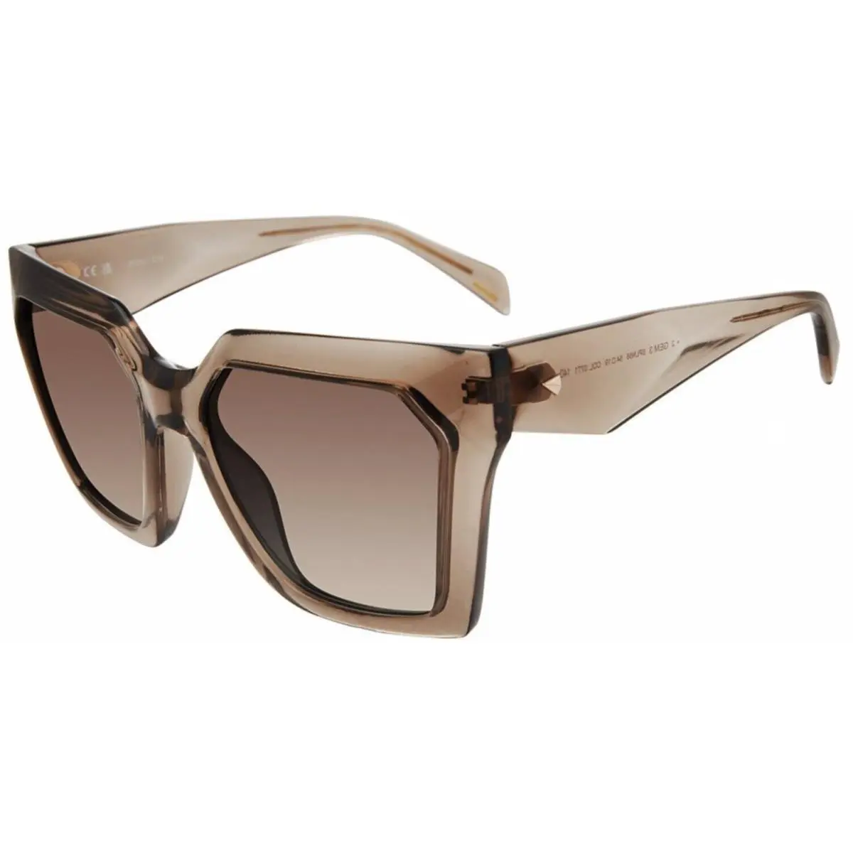 Police Spln 58 M Transparent Beige 07t1 Size 54 Sunglasses