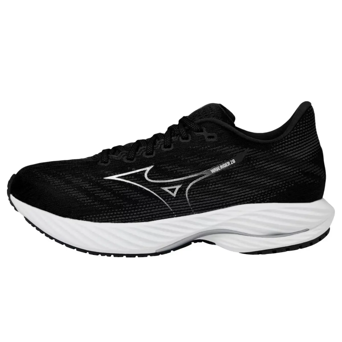 Mizuno Wave Rider 28 Black / Silver 411458.9073 Men`s Size 9.5 Wide - Multicolor
