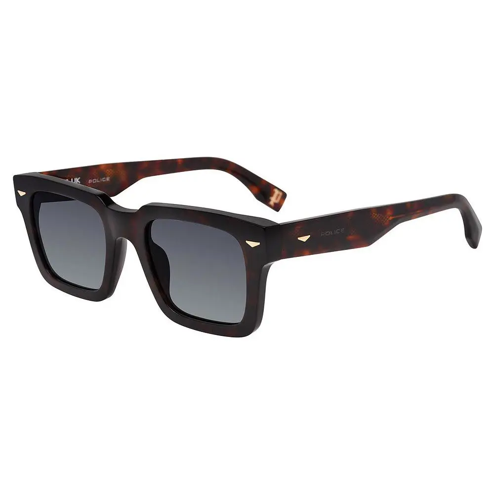 Police SPLQ88 Sunglasses 0722 Shiny Dark Havana 52mm Unisex