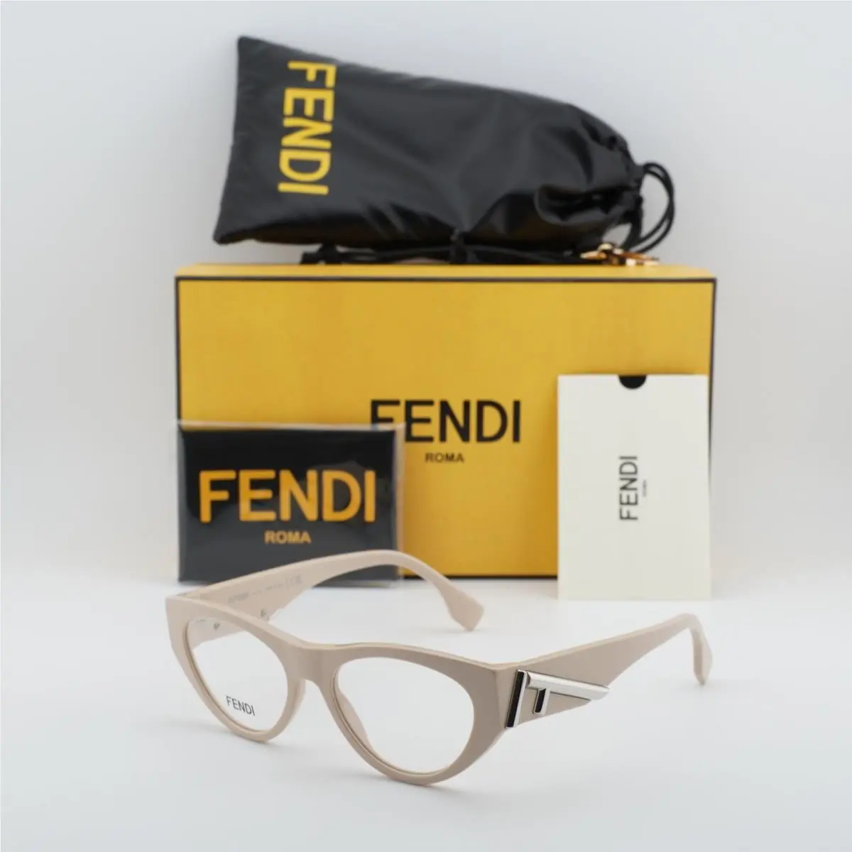 FE50092I 057 Shiny Brown 52mm Eyeglasses by Fendi