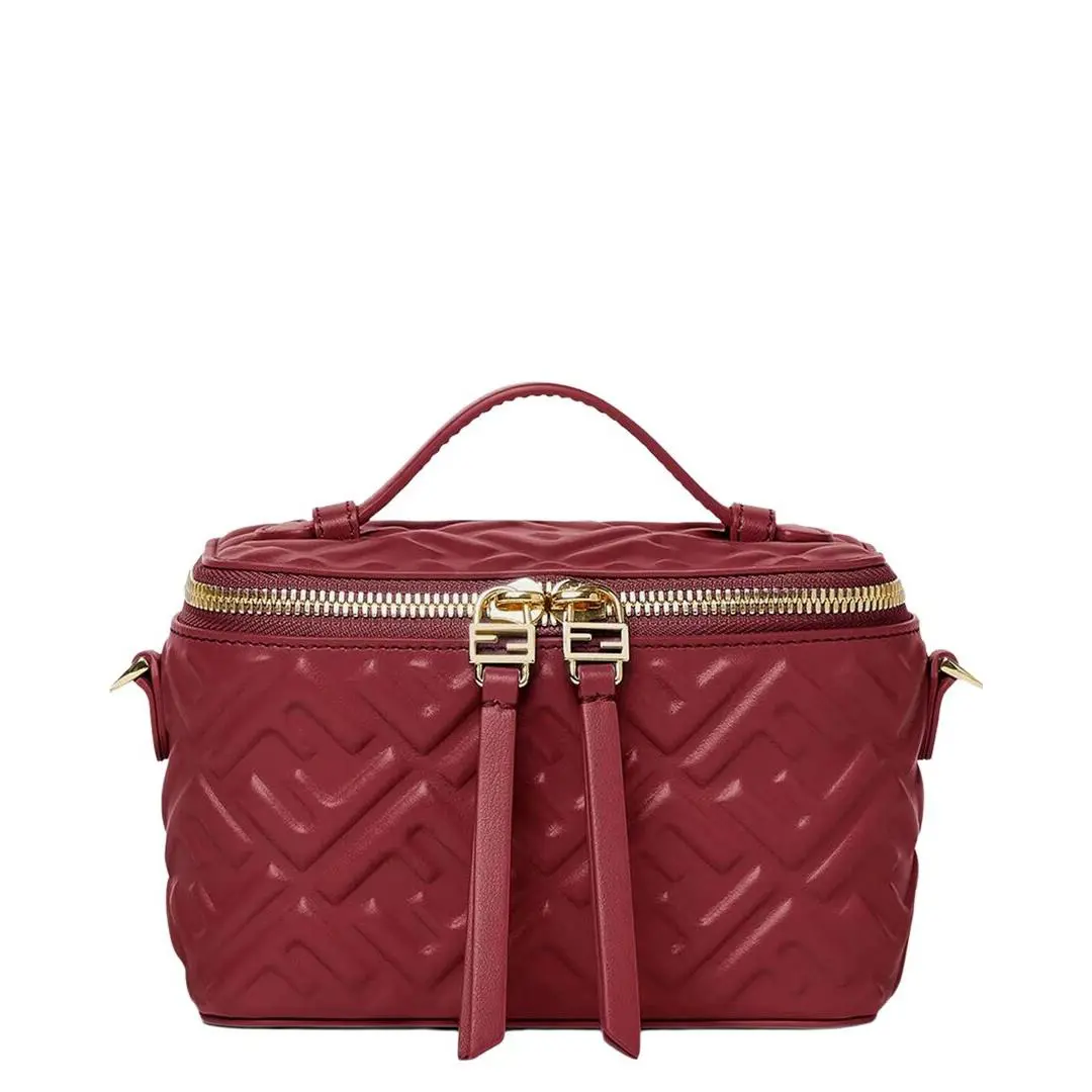 Fendi Leather Cosmetic Case Women`s Red