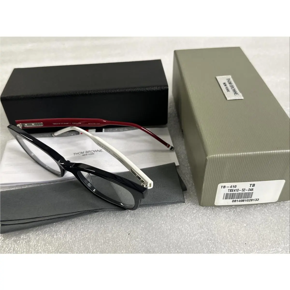Thom Browne TBX-410-52-04A Rwb-ltd Eyeglasses Black Red White 52-20-147 RX