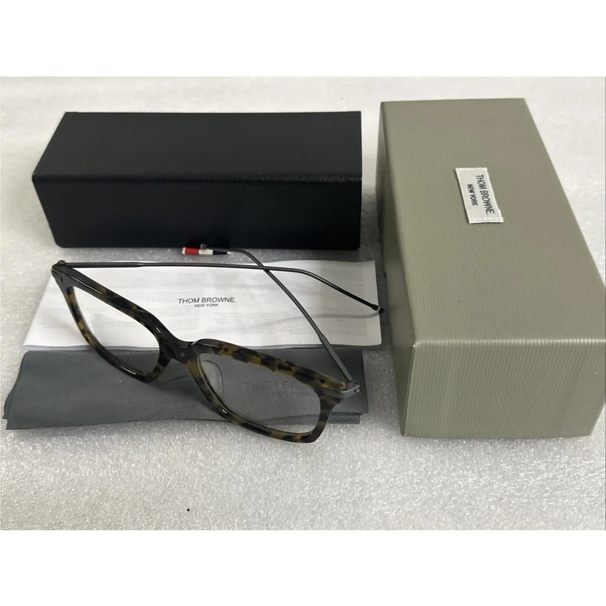Thom Browne TB-701-B-TKT-BLK-53-AF Eyeglasses Tortoise Black 53-17-150 RX
