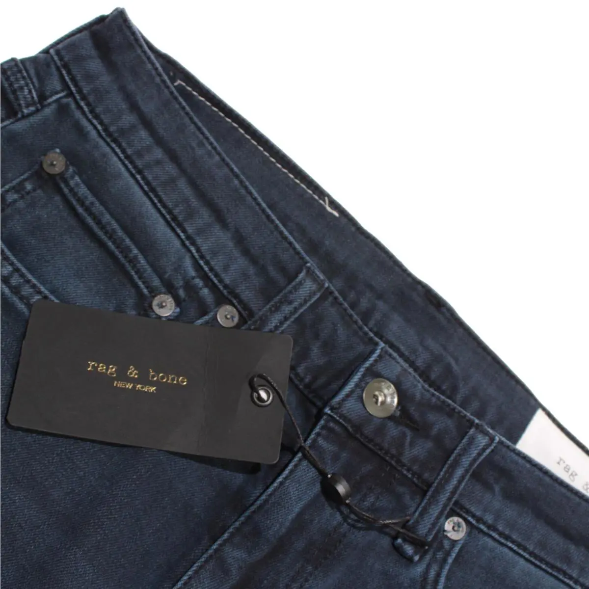 Rag Bone Fit 2 Stretch Mid Rise Slim Denim Jeans Size 30 US Bayview Blue