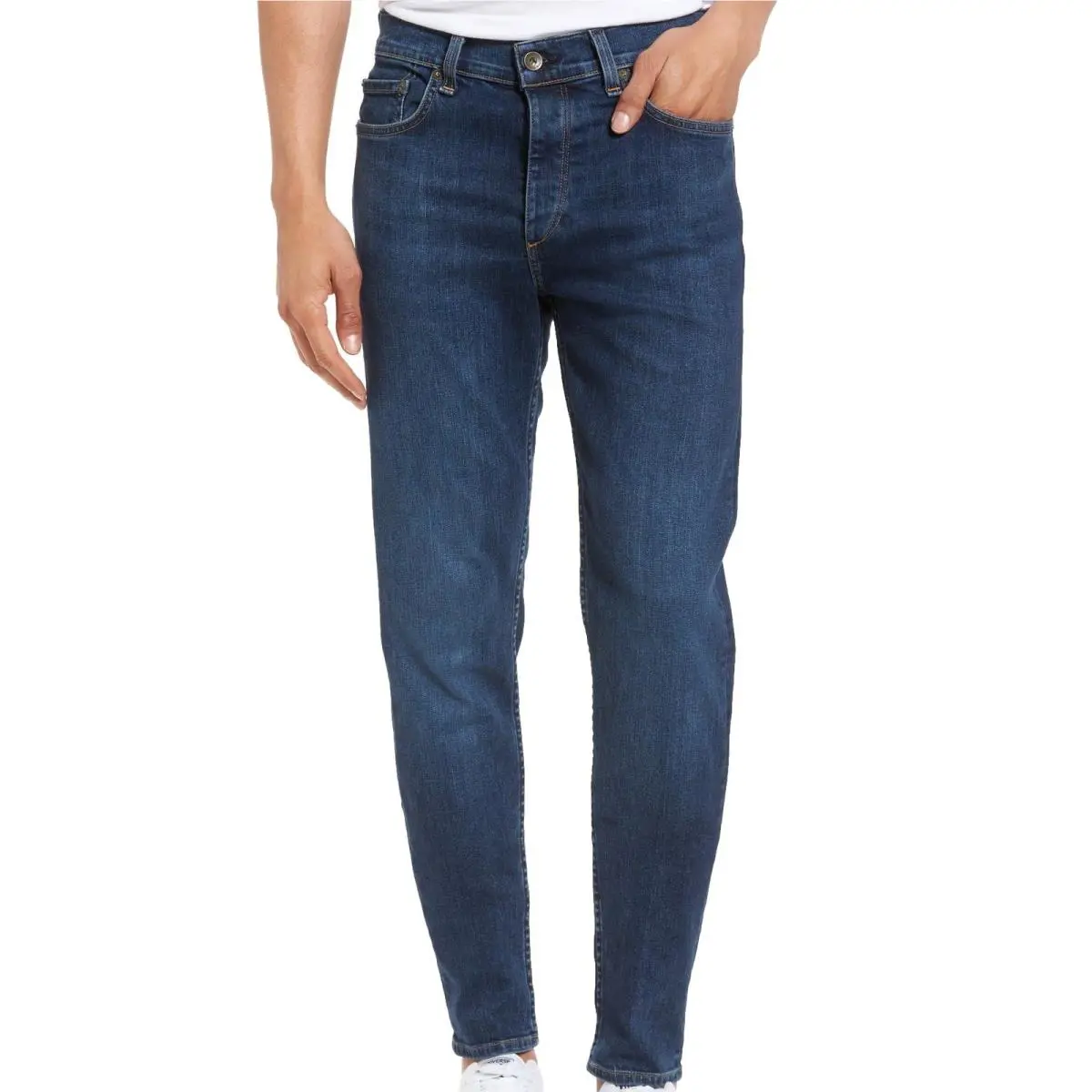 Rag and Bone Dukes Fit 1 Mens Straight Leg Jeans 38 Blue Cotton Stretch Denim