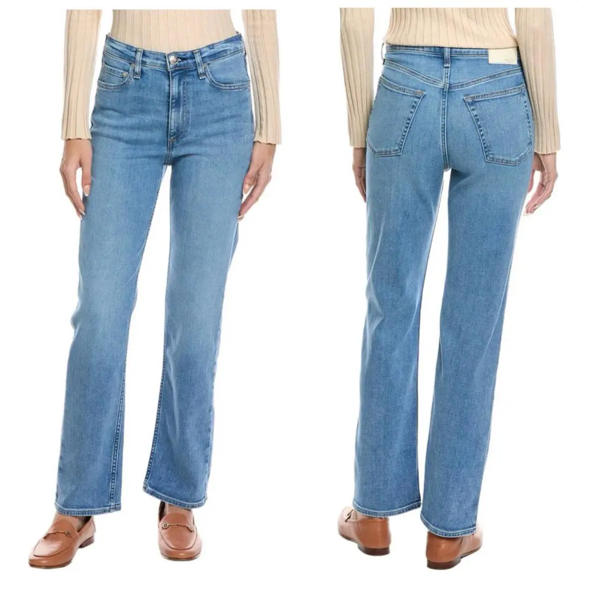 Rag Bone The Harlow Flexi Straight Jeans In Monterosso Size: 24