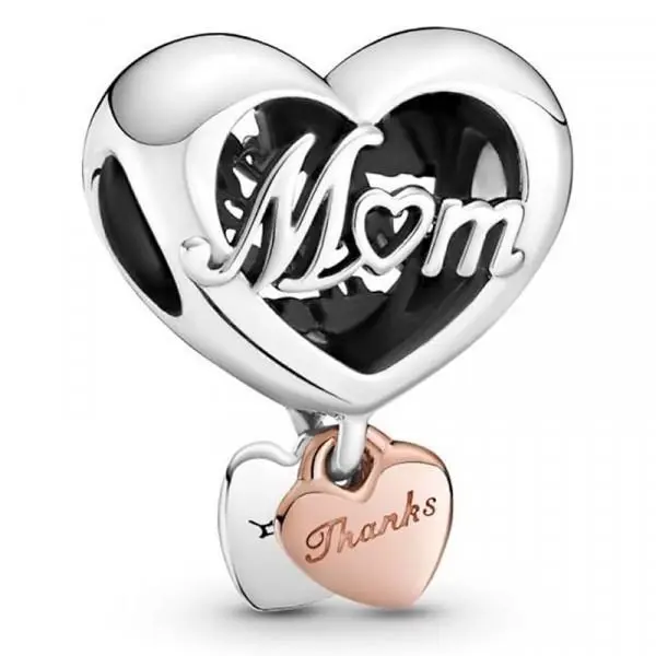 Pandora Thank You Mom Heart Charm-789372C00