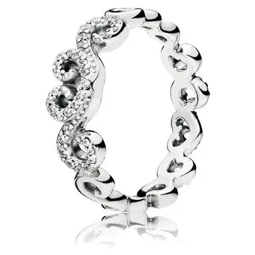 Pandora Chandelier Ring in Sterling Silver with 8 Bead-set Clear CZ 197117CZ-58