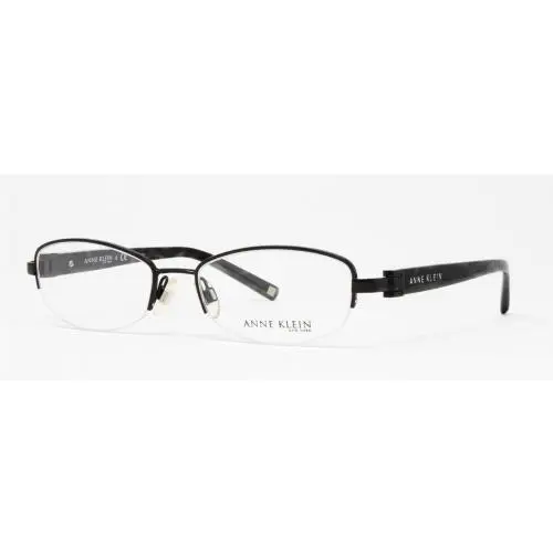 Anne Klein Women`s Eyeglasses AK9125-490 Black 52mm Half Rim Optical Frame