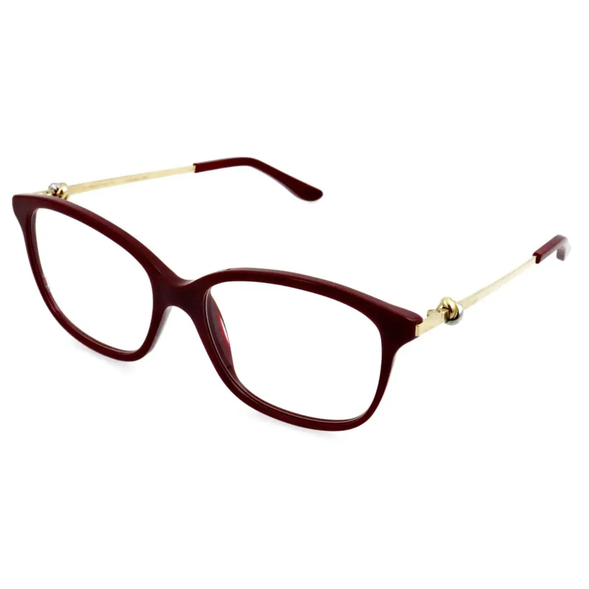 Cartier CT0258O 003 54mm Burgundy Red Trinity Eyeglasses Frames Italy