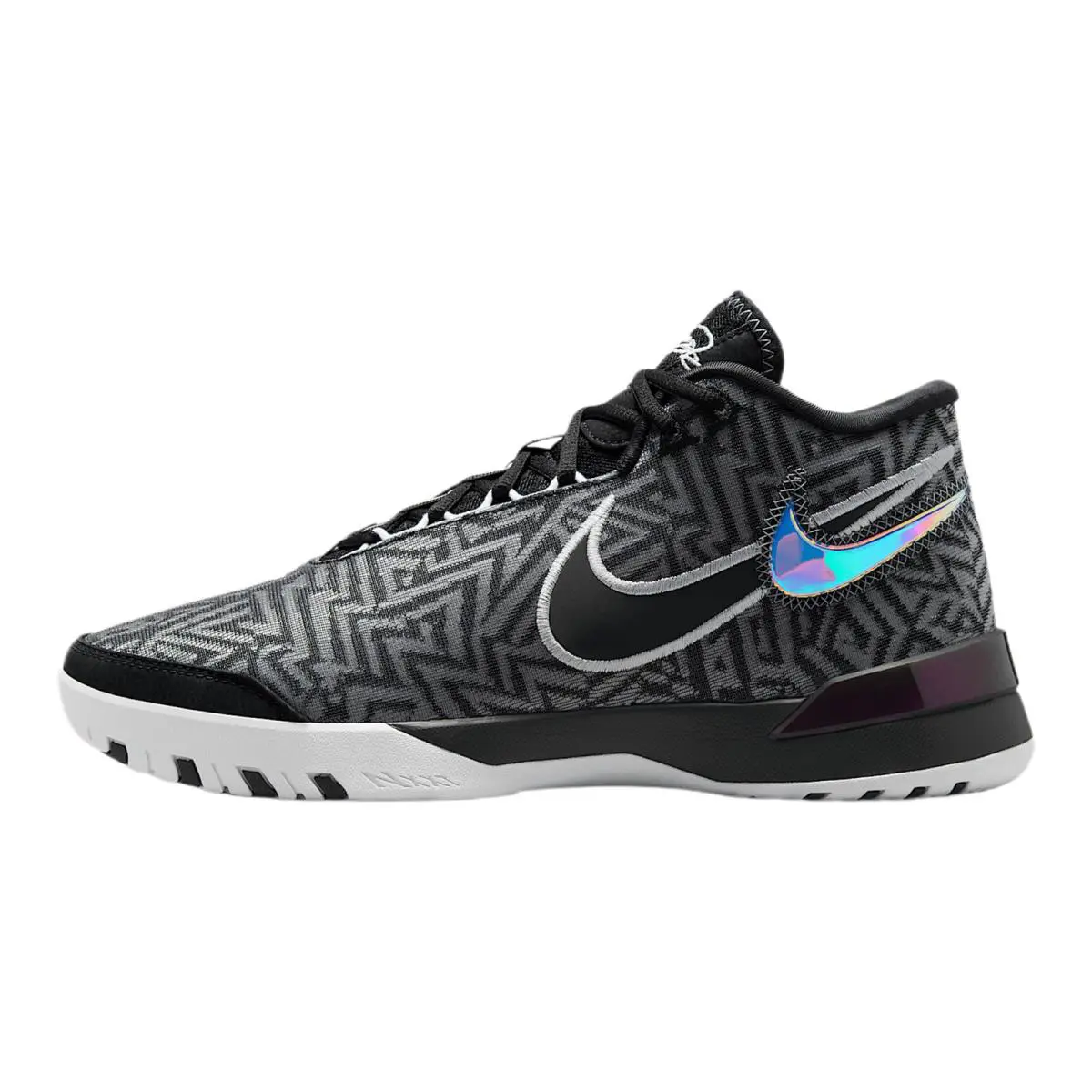 Nike Mens` Lebron Nxxt Genisus Basketball Sneakers - Black/white/grey/grey - Black/White/Smoke Grey/Light Smoke Grey