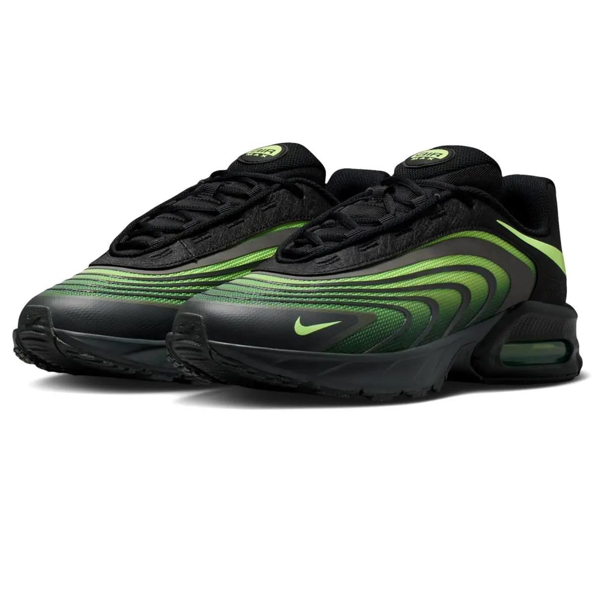 Man`s Sneakers Athletic Shoes Nike Air Max Fire - Black/Liquid Lime/Iron Grey