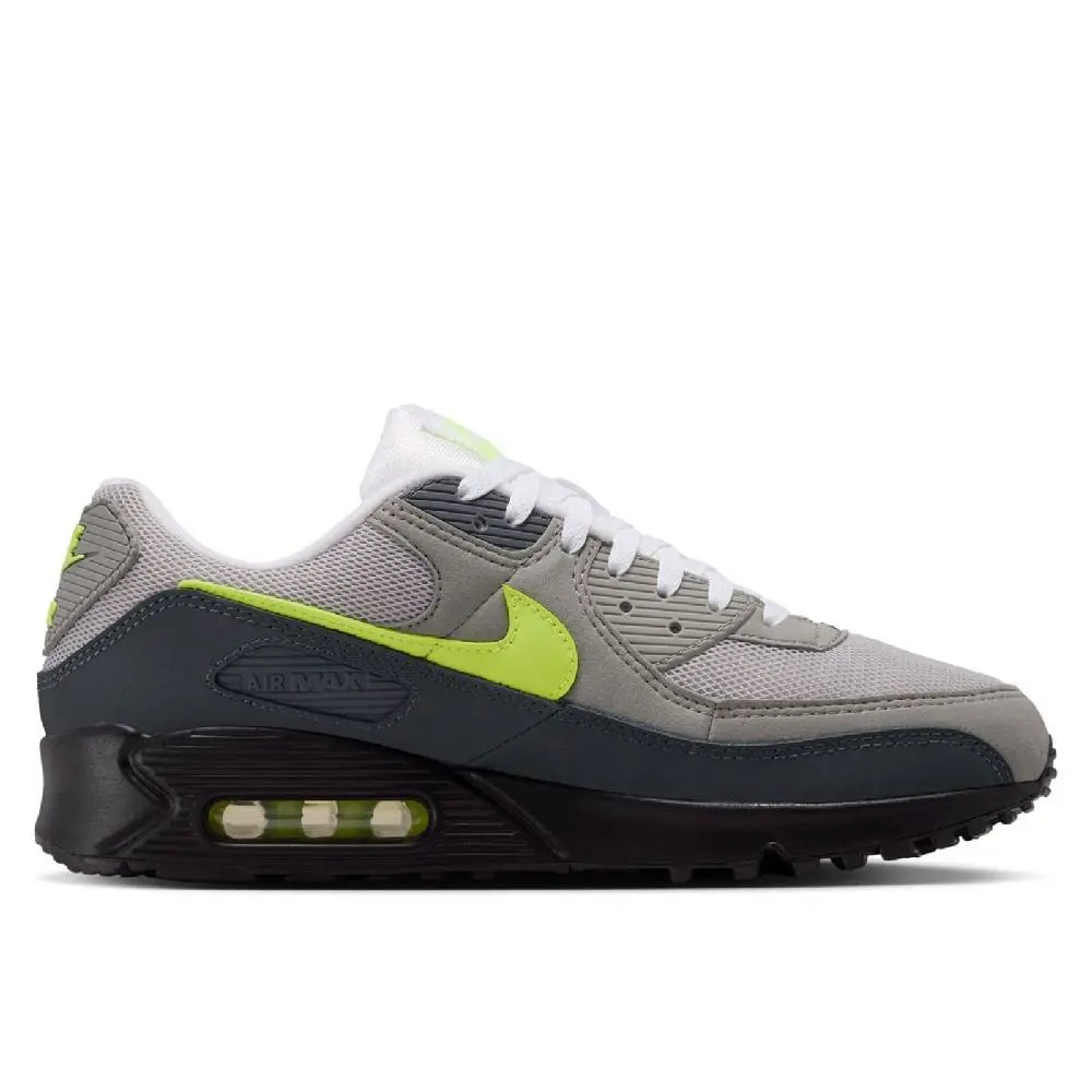 Men`s Nike Air Max 90 Black/neon Yellow-anthracite IQ0289 010 - Black/Neon Yellow-Anthracite
