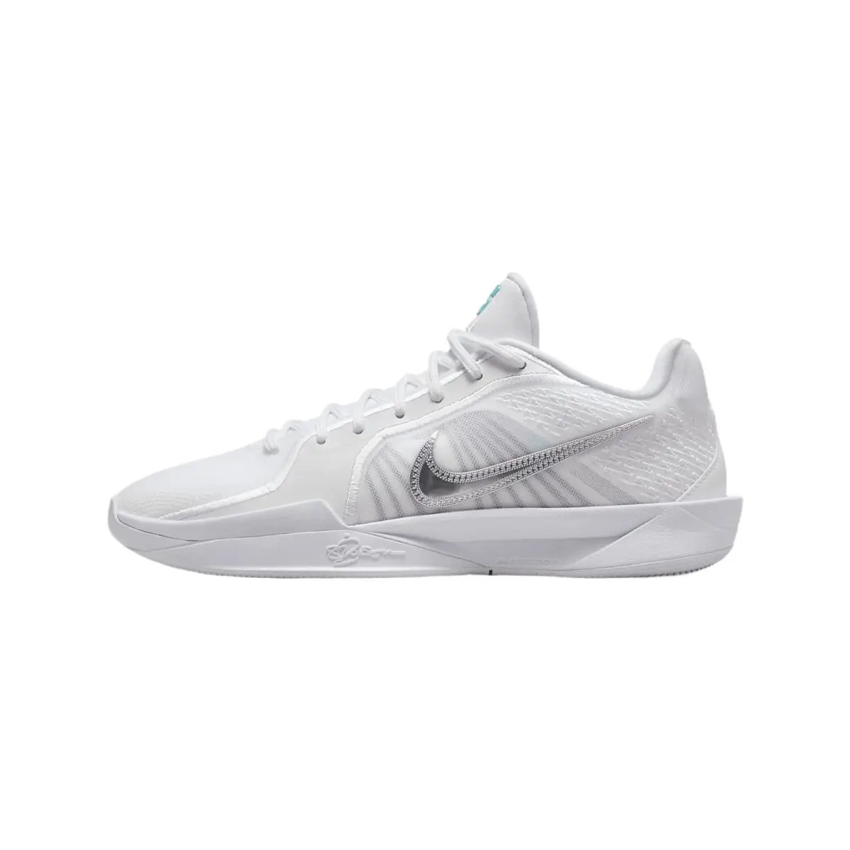 Nike Womens` Sabrina Ionescu Basketball Shoes - White/white/blue/silver - White/Summit White/Glacier Blue/Metallic Silver