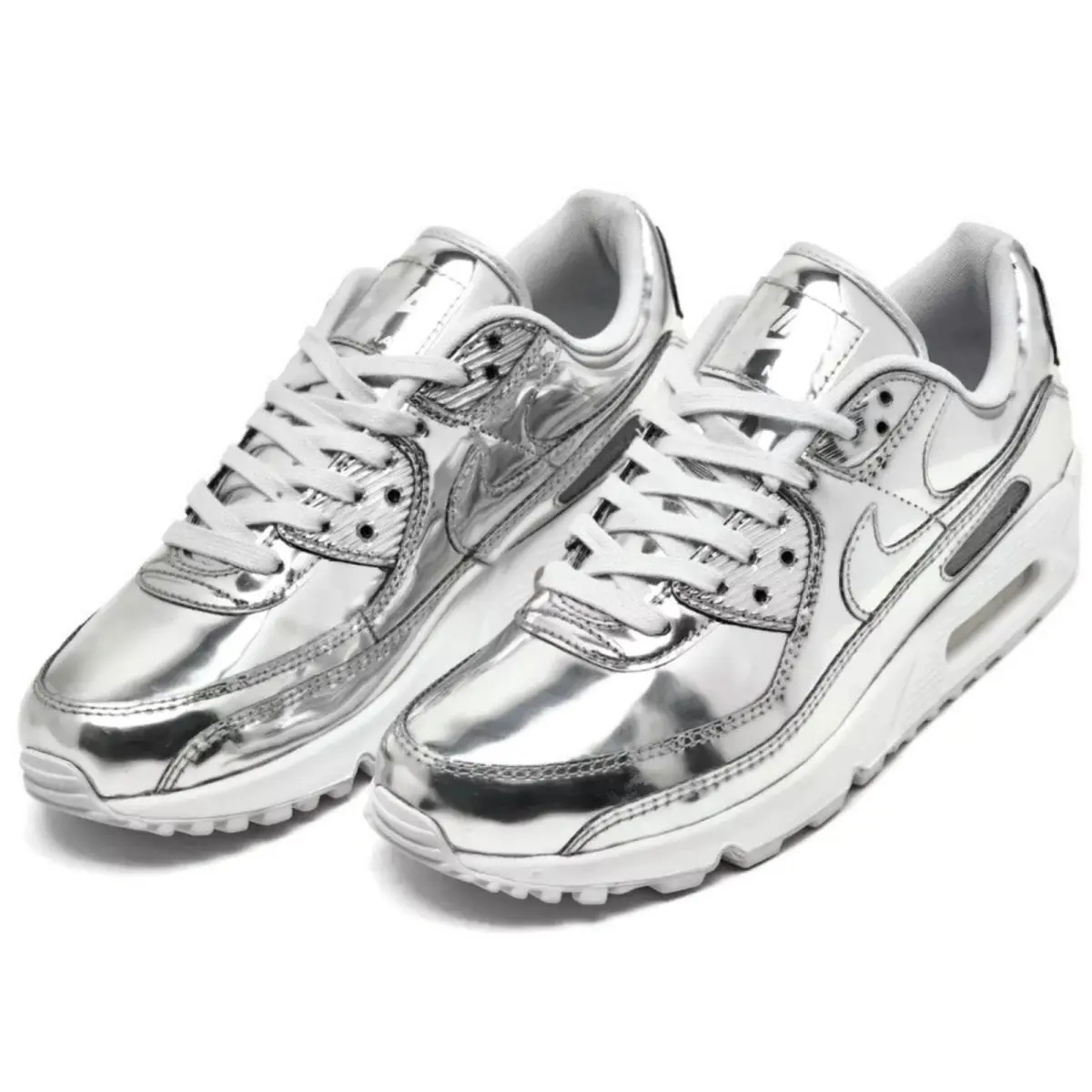 Nike shoes - Nike Air Max 90 - Air Max - Silver, Manufacturer: Chrome/Pure Platinum/White 3