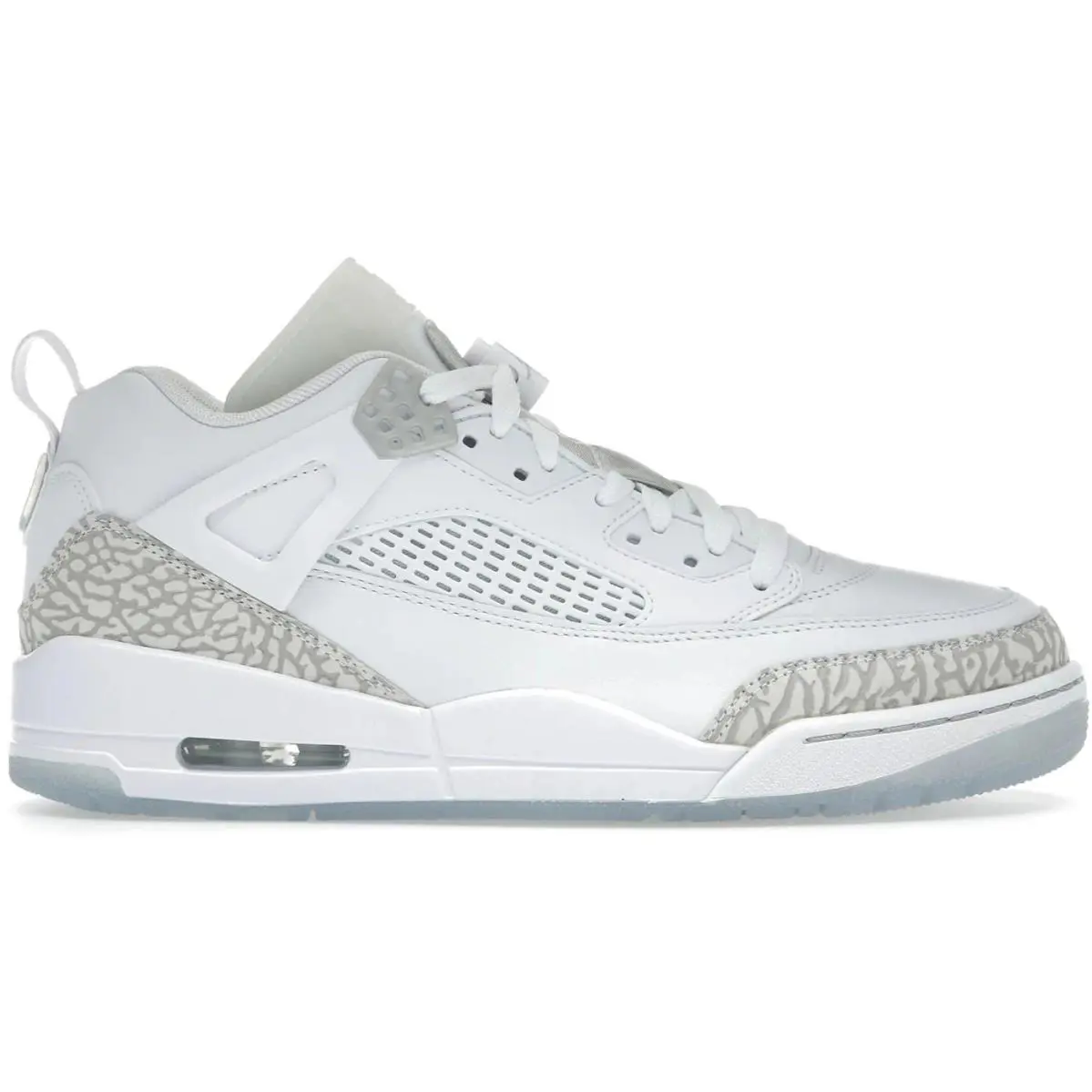 Jordan Spizike Low White Metallic Silver Barely Blue Neutral Grey - Footwear