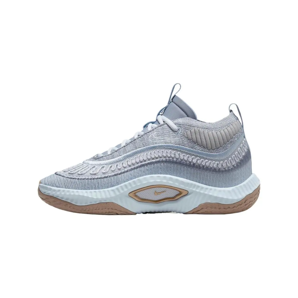 Nike Womens` Cosmic Unity3 Basketball Sneakers - Gray/clay/blue/blue - Football Grey/Dusted Clay/Light Armory Blue/Glacier Blue