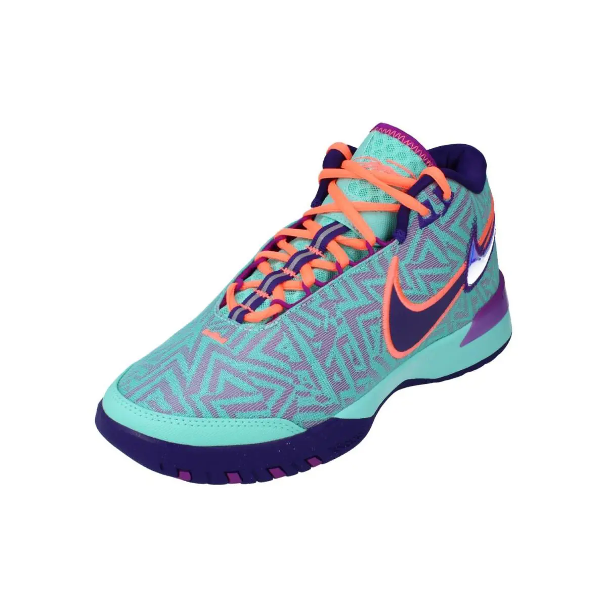 Nike Mens` Lebron Nxxt Genisus Basketball Sneakers - Turquoise/purple/purple - Hyper Turquoise Vivid Purple 300