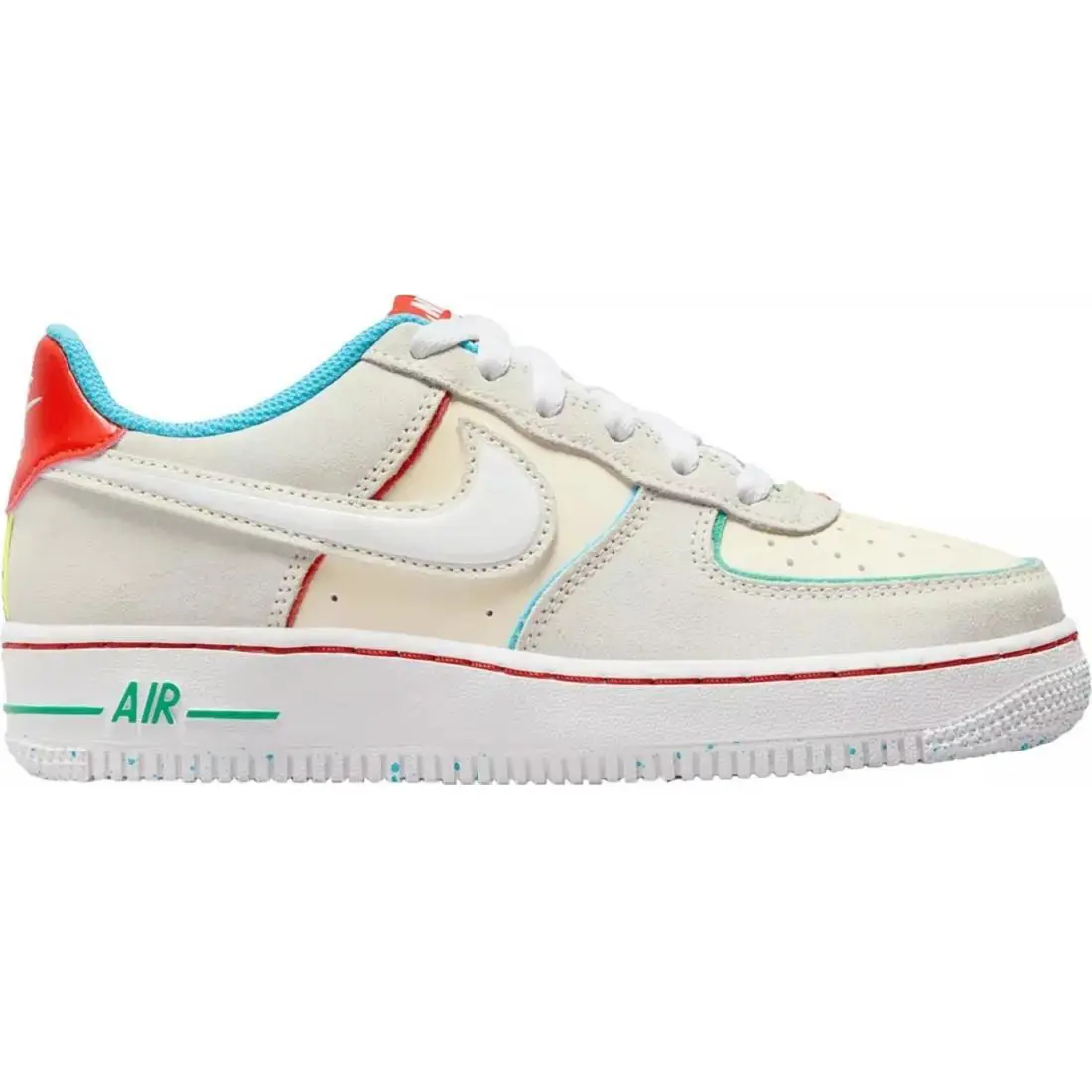 Big Kid`s Nike Air Force 1 LV8 2 BG Pale Ivry/wt-picante Rd FQ8350 110 - 6.5