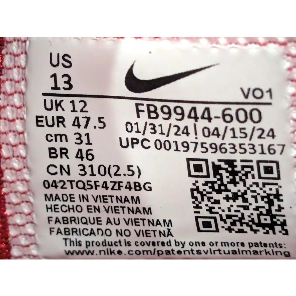 Nike shoes - Nike LeBron Witness 8 TB - FB9944-600 - Red/White 20