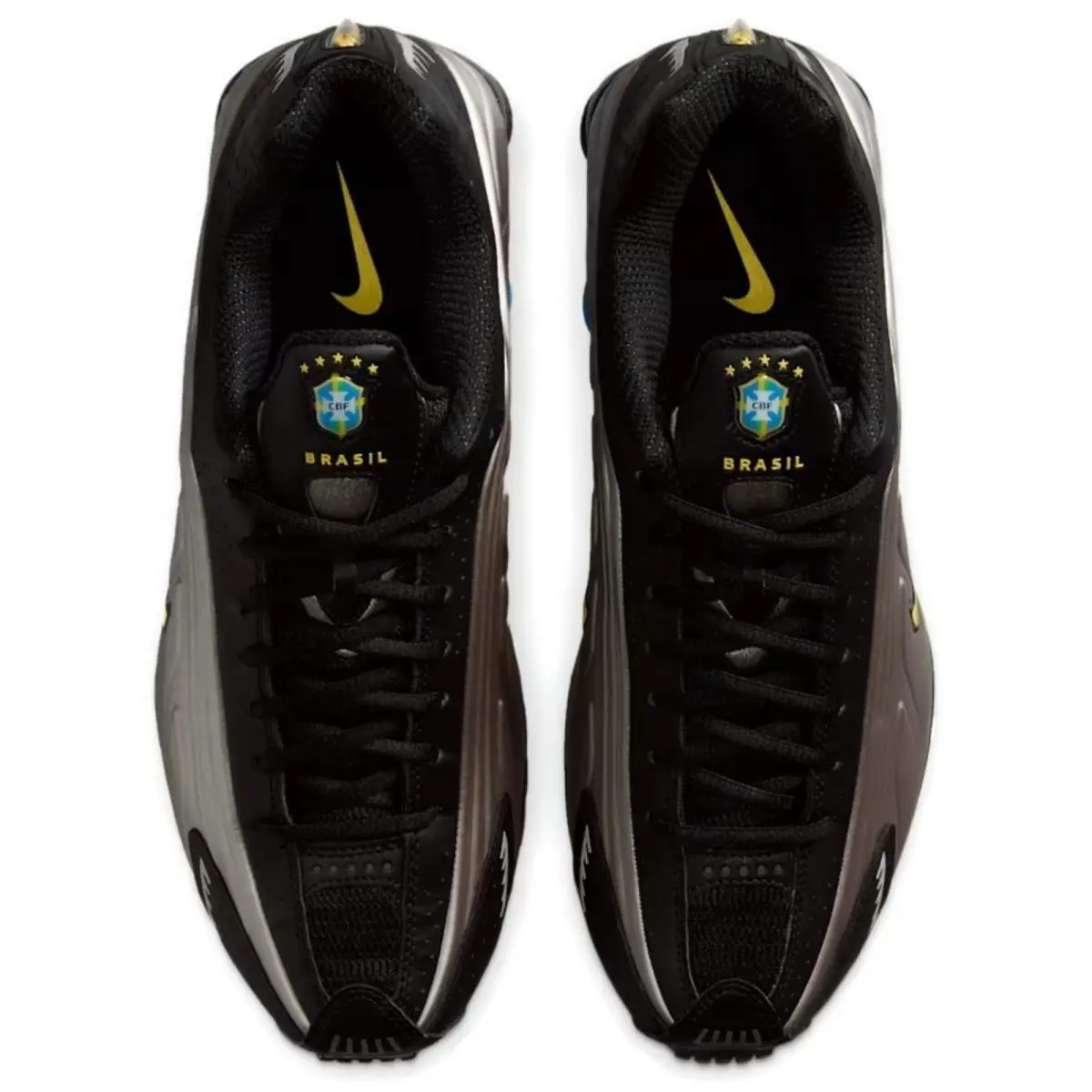 Nike shoes - Nike Shox - Shox - Silver, Maufacturer: Black/Metallic Pewter/Light Photo Blue/Canary 4