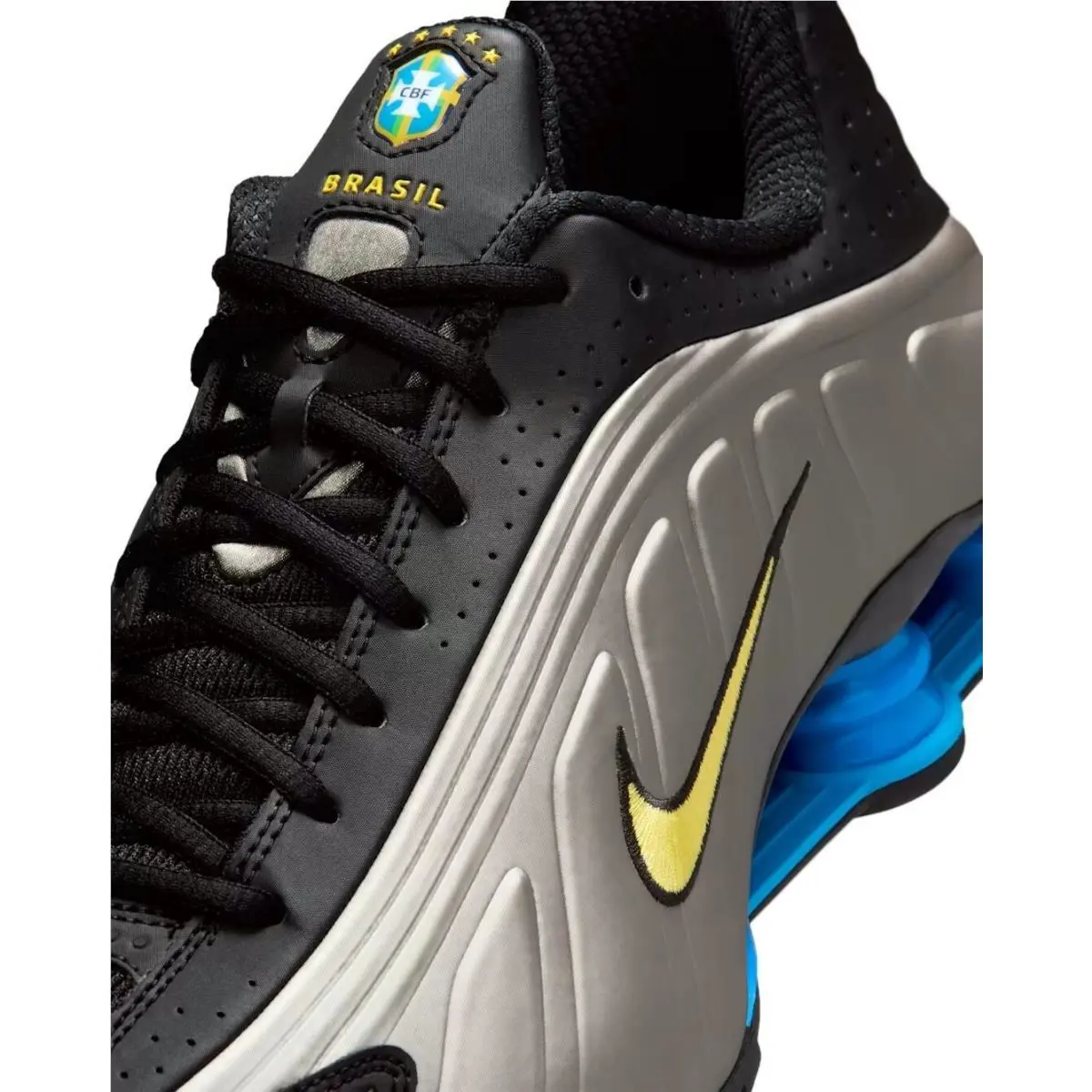 Nike shoes - Nike Shox - Shox - Silver, Maufacturer: Black/Metallic Pewter/Light Photo Blue/Canary 6