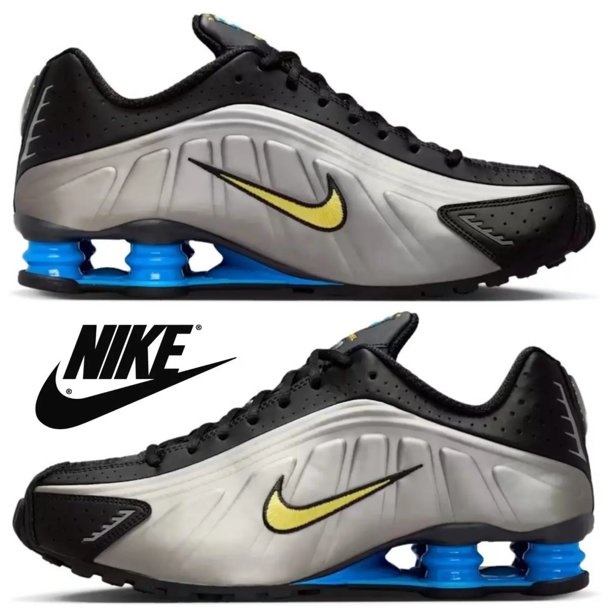 Nike shoes - Nike Shox - Shox - Silver, Maufacturer: Black/Metallic Pewter/Light Photo Blue/Canary 26