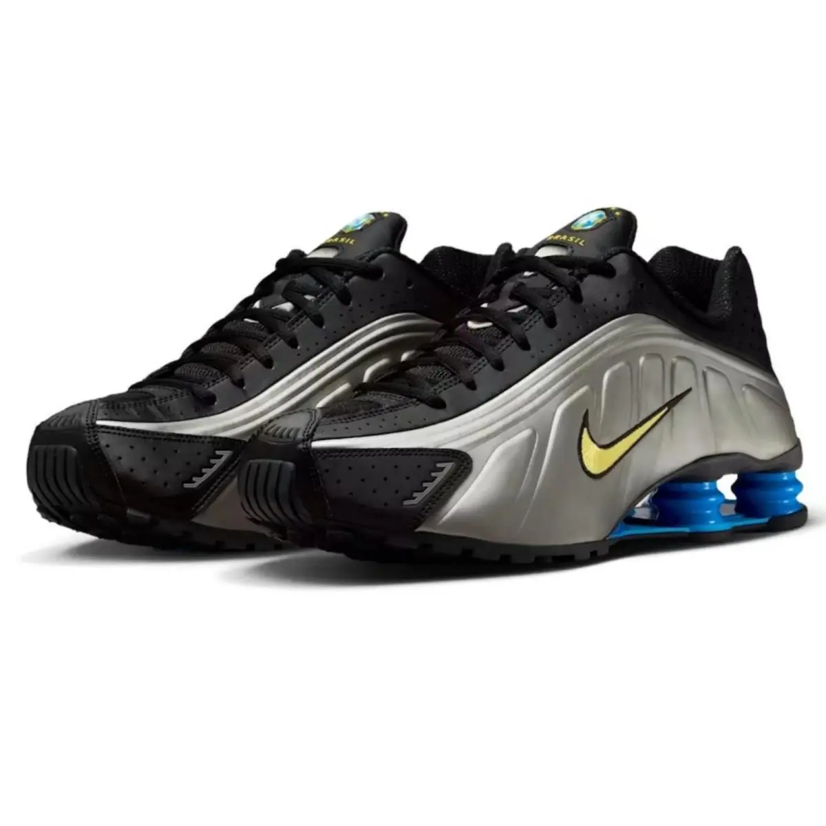 Nike shoes - Nike Shox - Shox - Silver, Maufacturer: Black/Metallic Pewter/Light Photo Blue/Canary 30