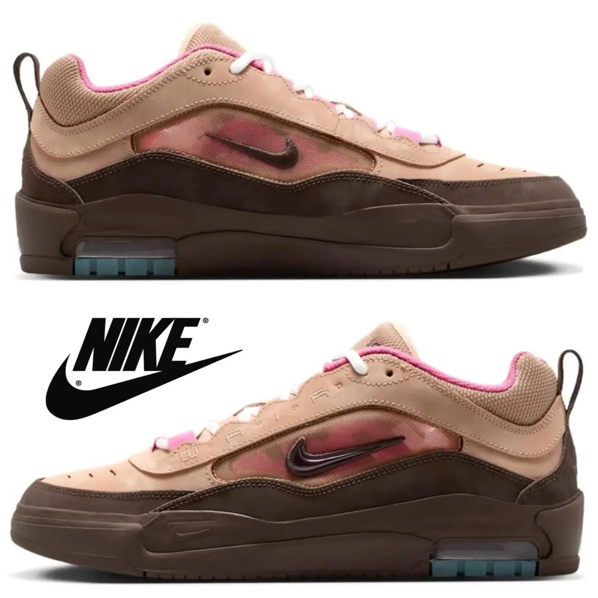 Nike shoes - Nike Air Max Ishod - Air Max Ishod - Brown, Maufacturer: Hemp/Pinksicle/University Gold/Baroque Brown 8