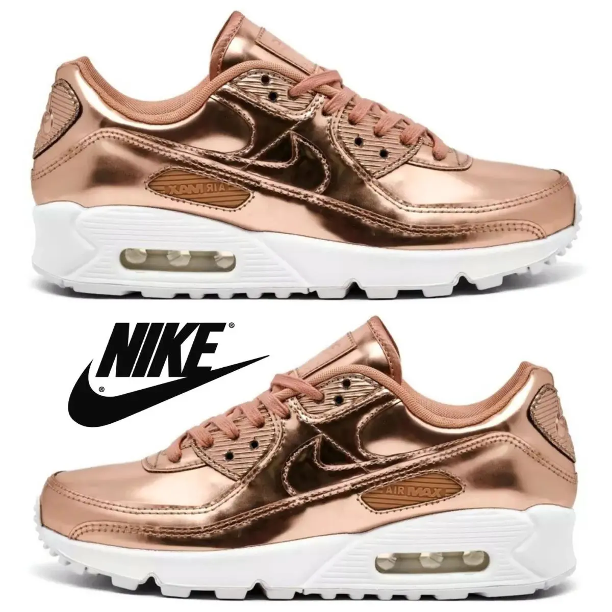 Nike shoes - Nike Air Max 90 - Air Max - Gold, Manufacturer: Rose Gold/Rose Gold/Metallic Red Bronze 27