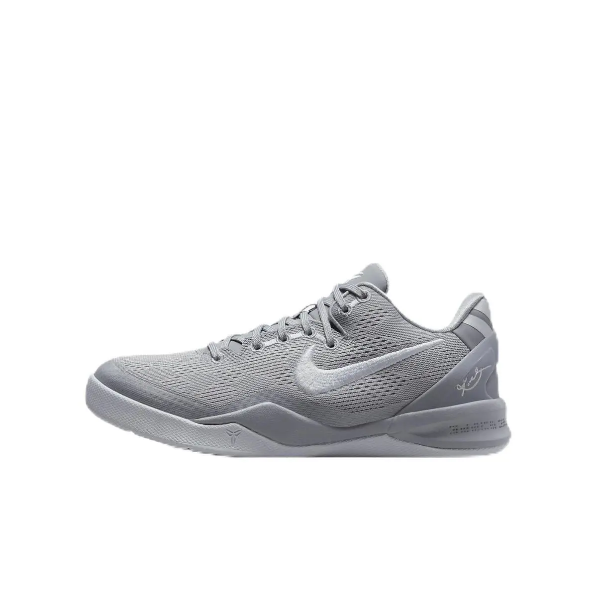 Nike Big Kids` Kobe8 Basketball Shoes - Wolf Grey/wolf Grey/white - Wolf Grey/Wolf Grey/White