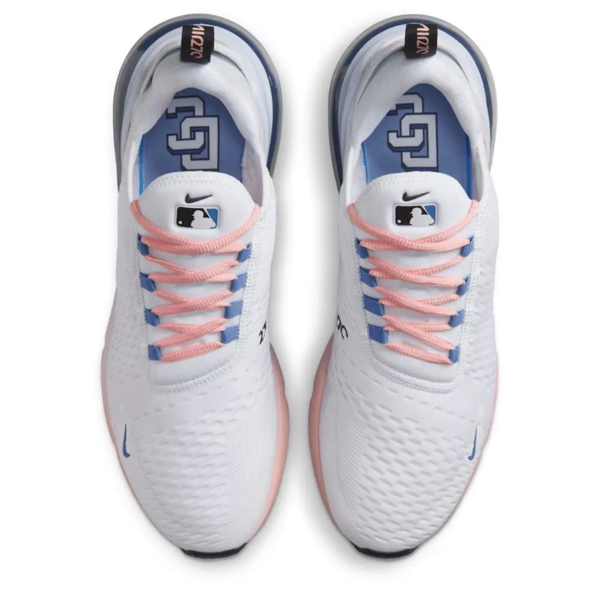 Nike shoes - Washington Nationals Nike Air Max 270 - HQ8002-100 - Baby Blue & Pink (UPC: 198480601746) 0