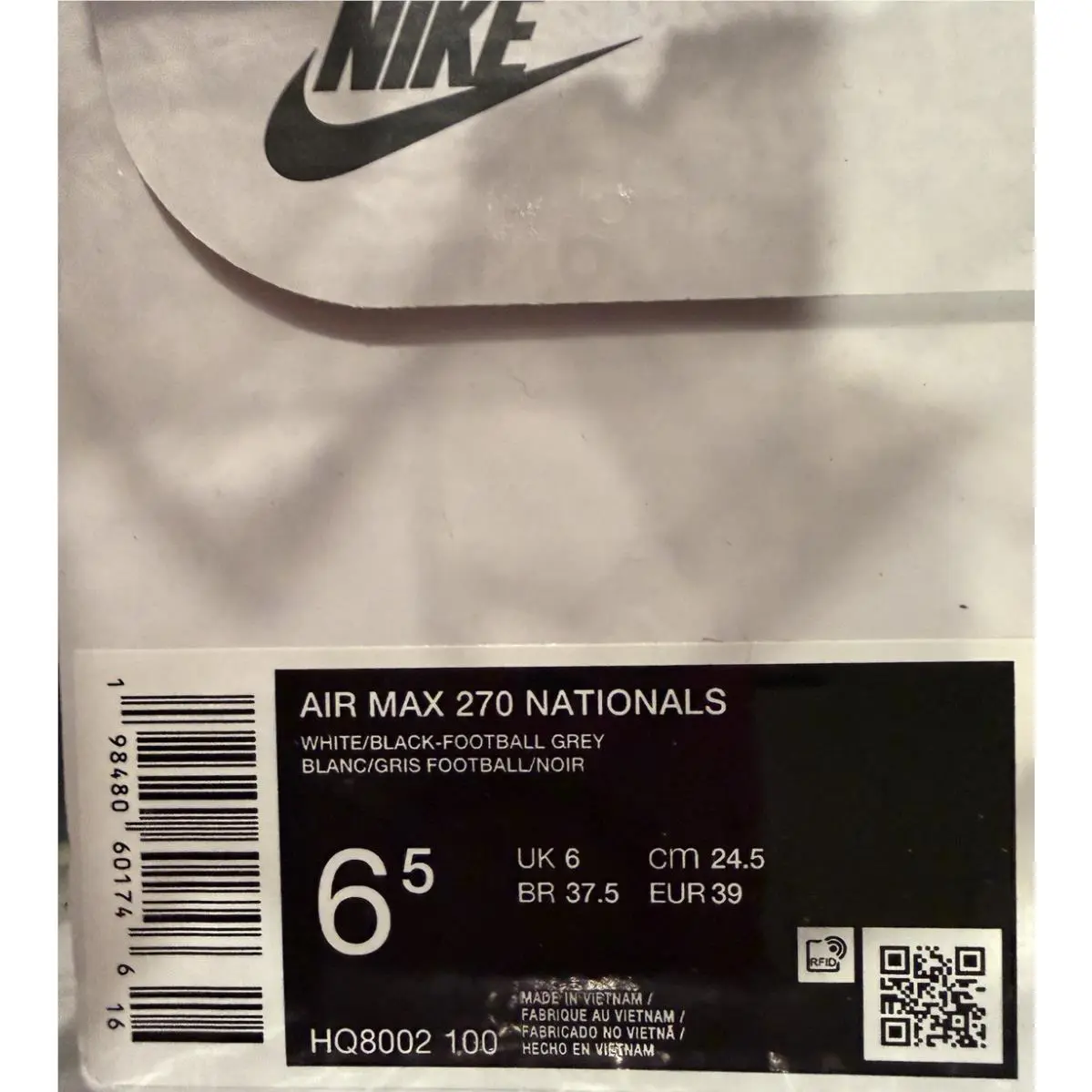 Nike shoes - Washington Nationals Nike Air Max 270 - HQ8002-100 - Baby Blue & Pink (UPC: 198480601746) 3