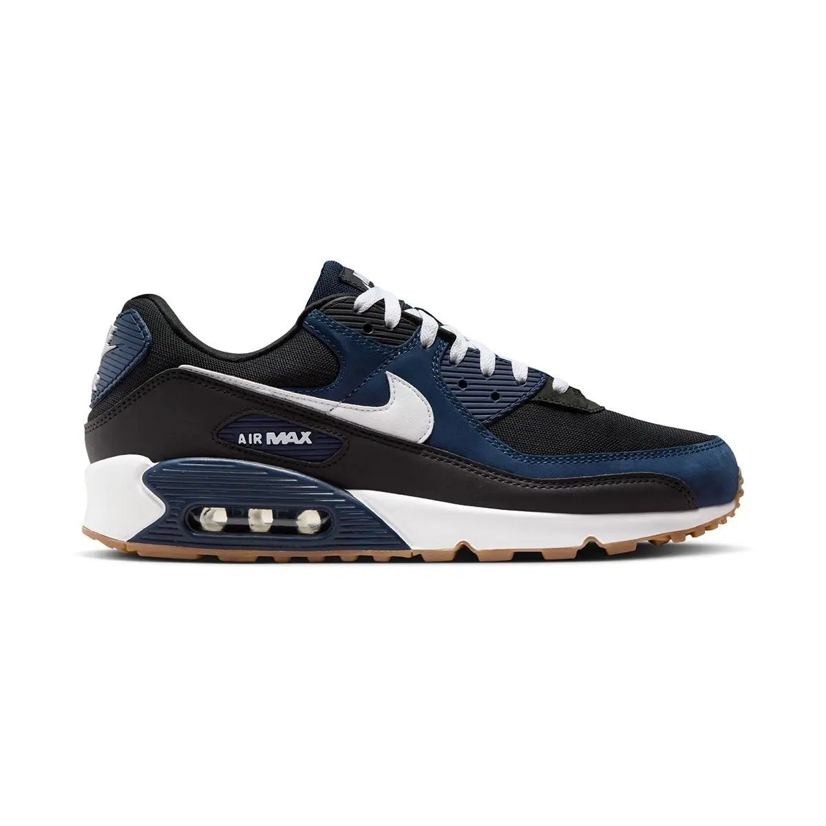 Mens Nike Air Max 90 Midnight Navy/white-black-gum Med Brown FB9658-400-SIZE 8
