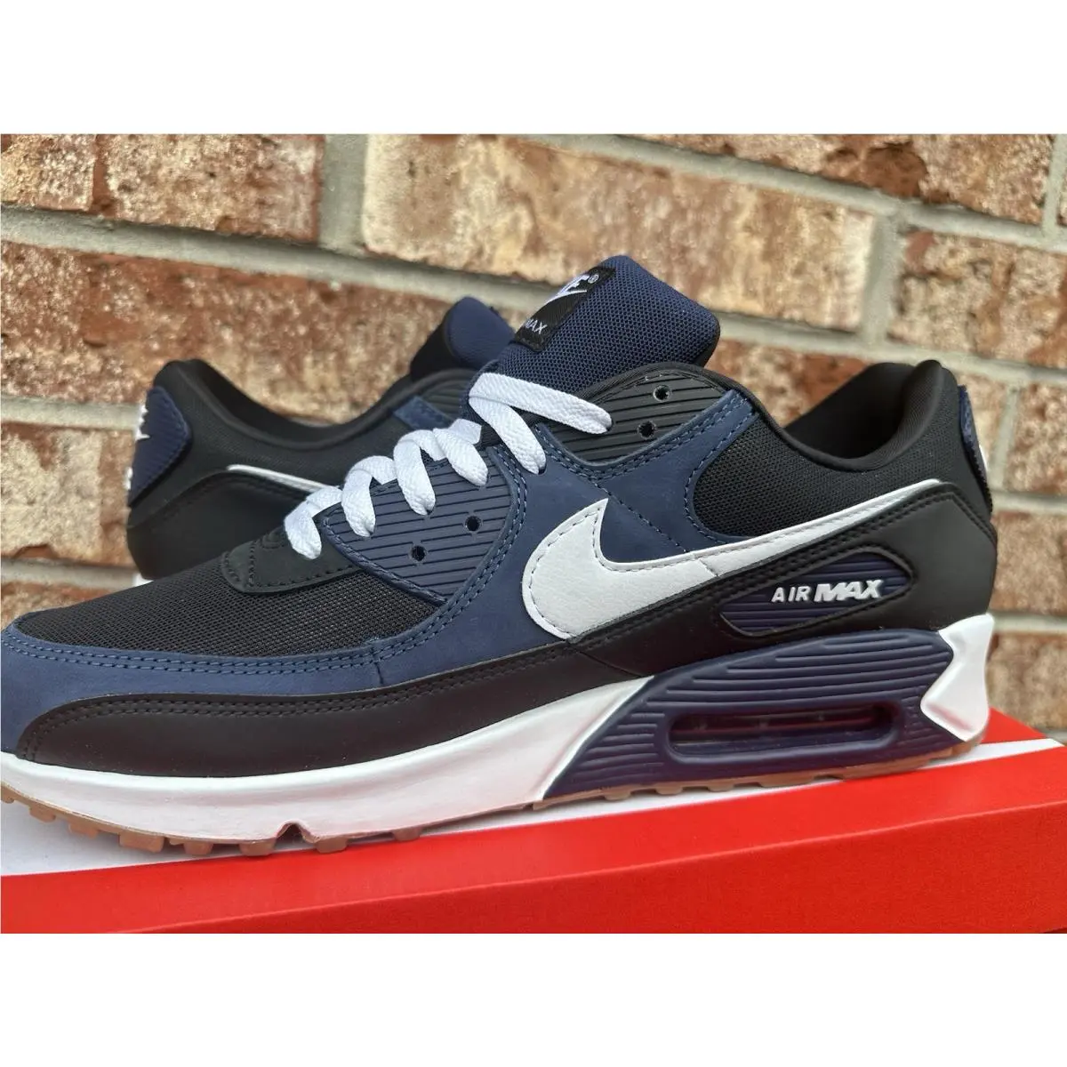 Nike Air Max 90 Midnight Navy Gum FB9658-400 Men`s Size 13