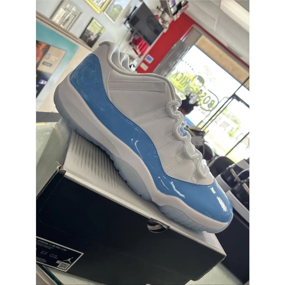Nike Air Jordan 11 Retro Low White / University Blue / Black FV5104-100 Men`s - Multicolor