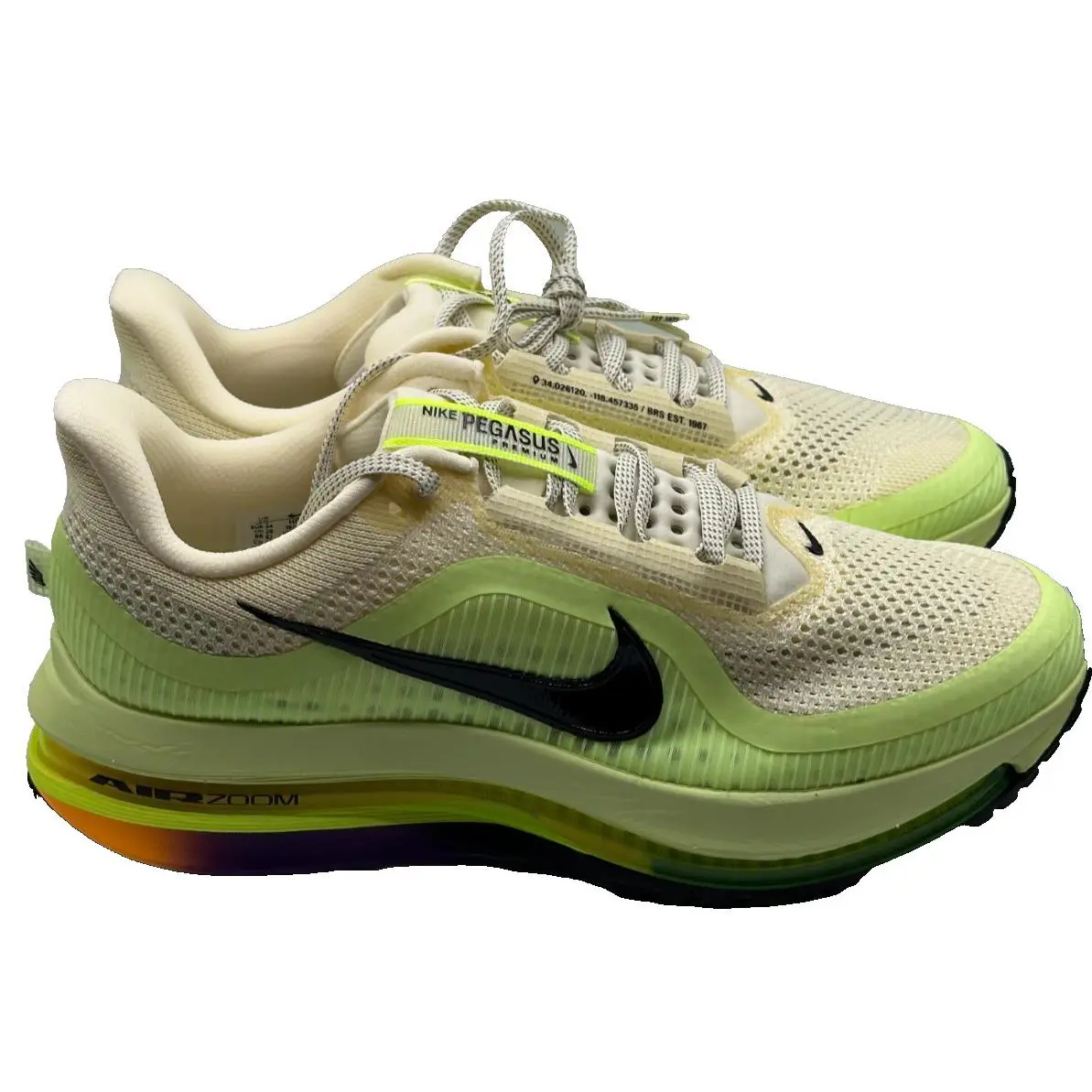 Nike shoes - Nike Pegasus Premium - Pegasus Premium - HQ2592 701 - Alabaster / Black-Barely Volt 1
