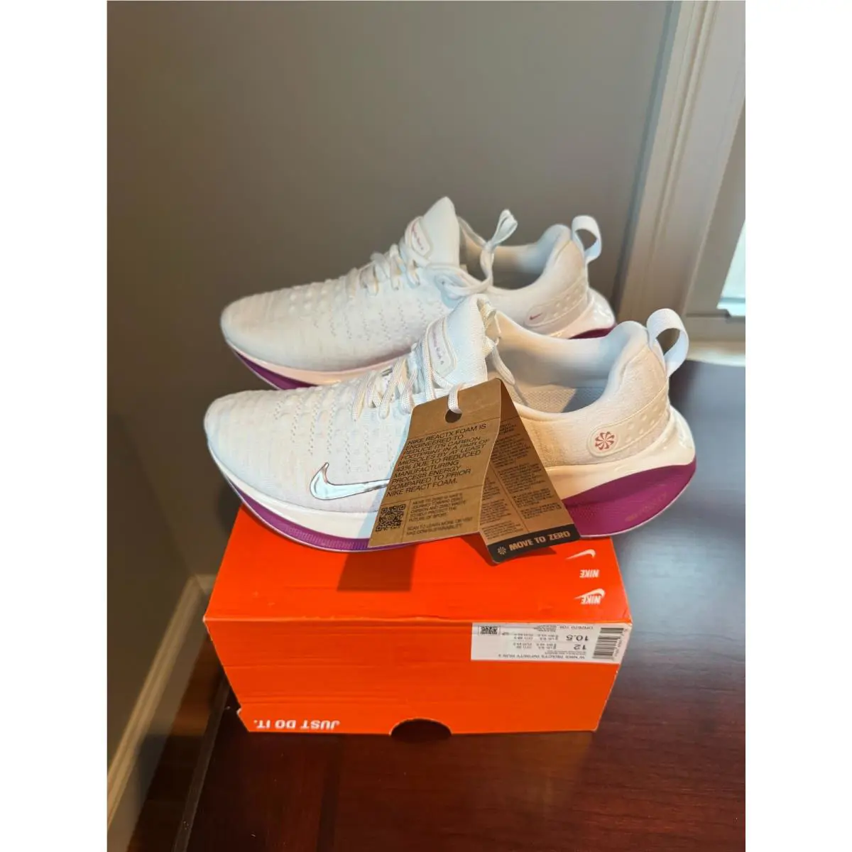 Nike shoes - Nike ReactX Infinity Run - ReactX Infinity Run - DR2670-108 - White Hot Fuchsia Metallic Bronze (UPC: 197600696952) 10