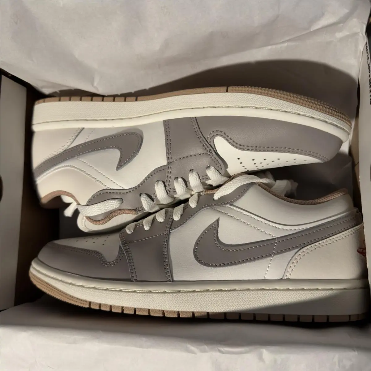 Nike shoes - Nike Air Jordan 1 Low - 553558-169 - Gray (UPC: 0198482164539) 5