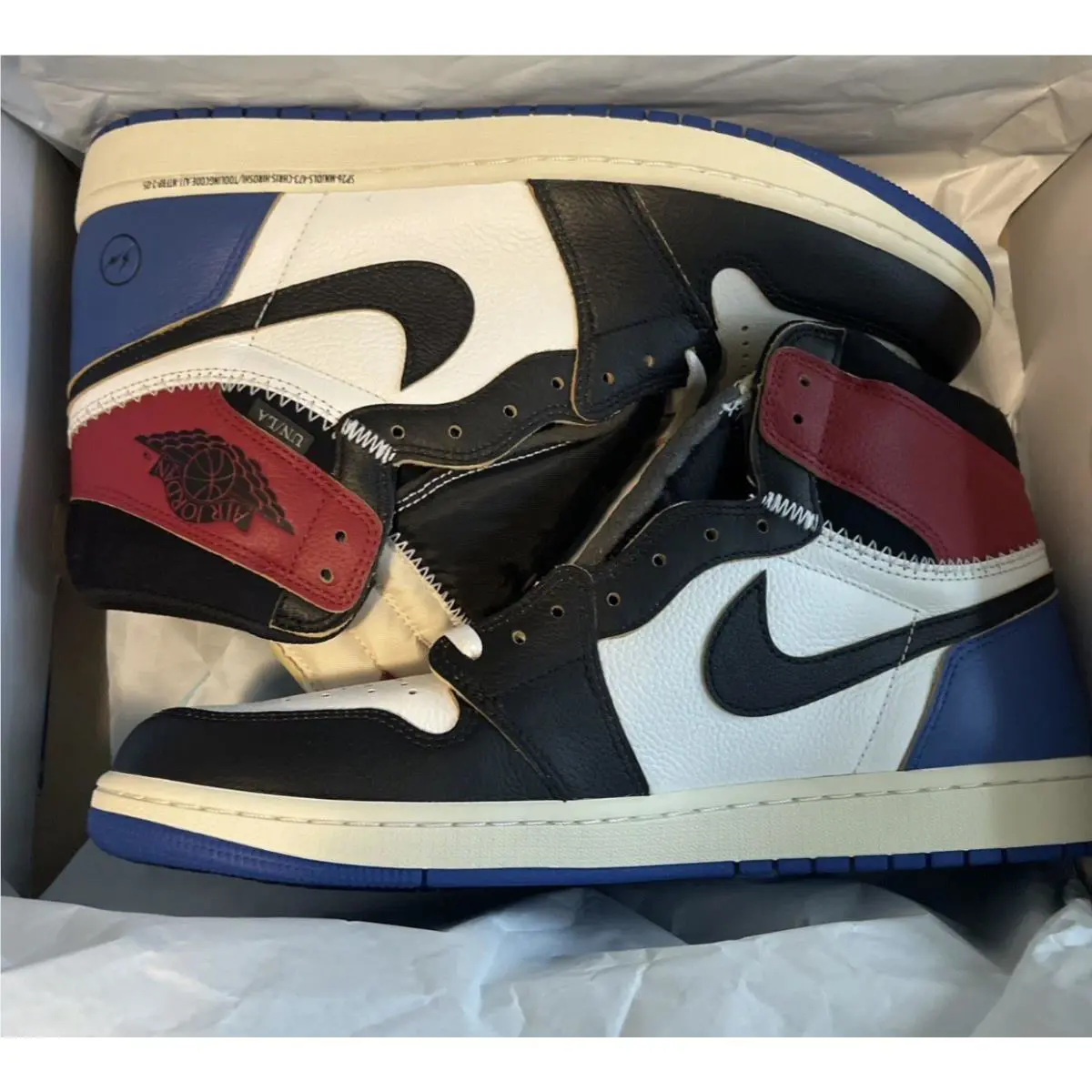 Nike shoes - Fragment Design x Union LA x Air Jordan 1 Retro OG - IO7847-002 - Multicolor, Manufacturer: Black/White-Varsity Red-Sport Royal 1